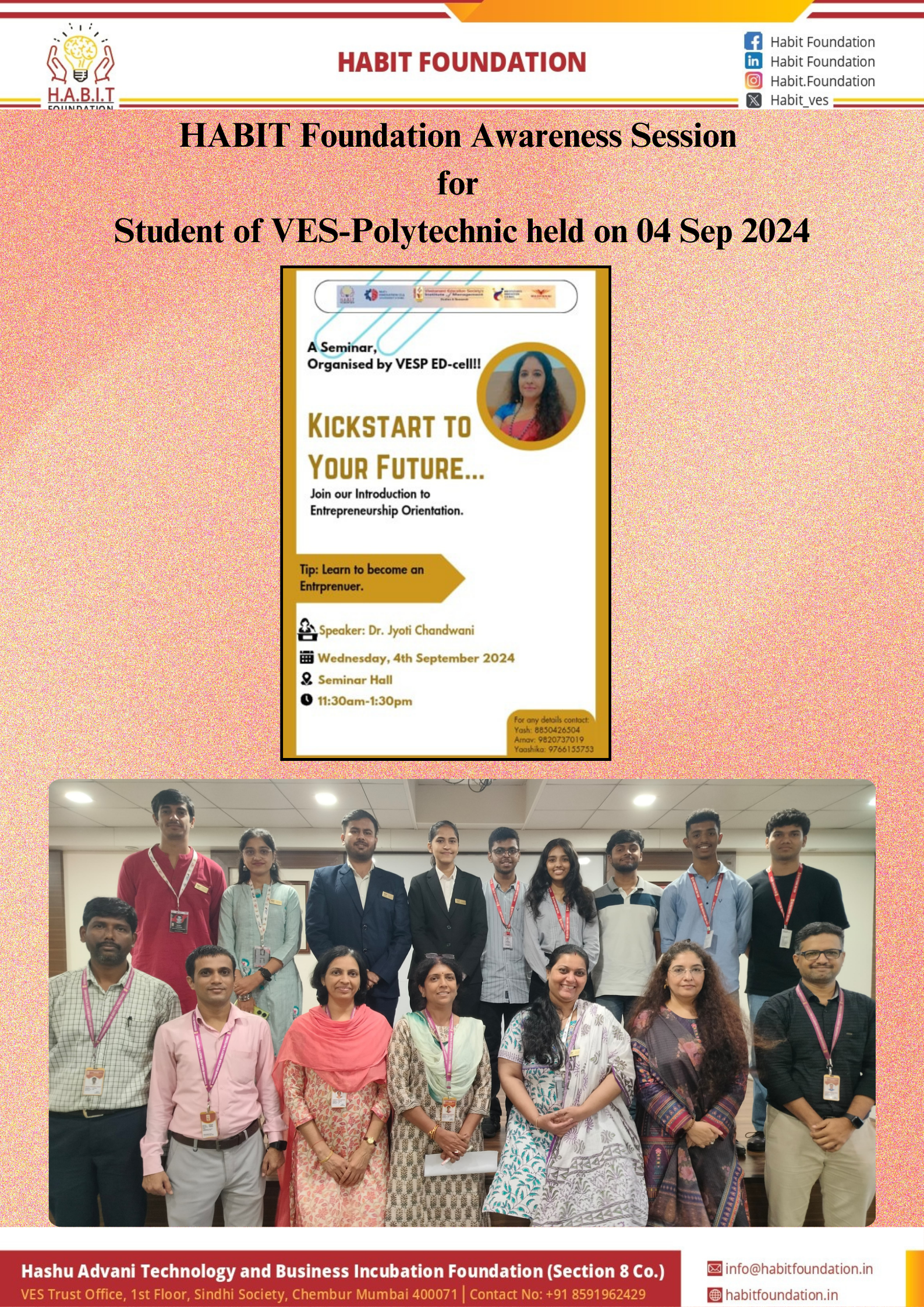 Kickstart to Your Future: HABIT Awareness Session
