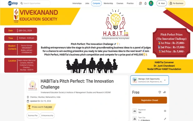 Pitch Perfect – National Level Business Plan Competition